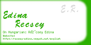 edina recsey business card